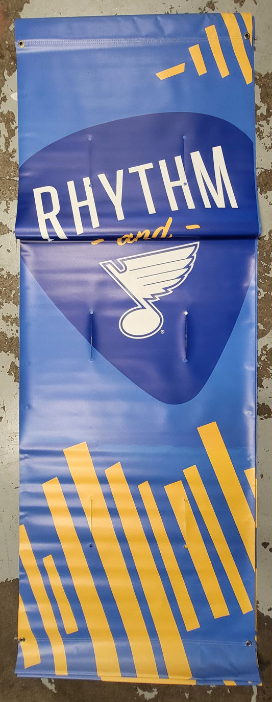 "Rhythm and Blues" Light Blue Street Pole Banner