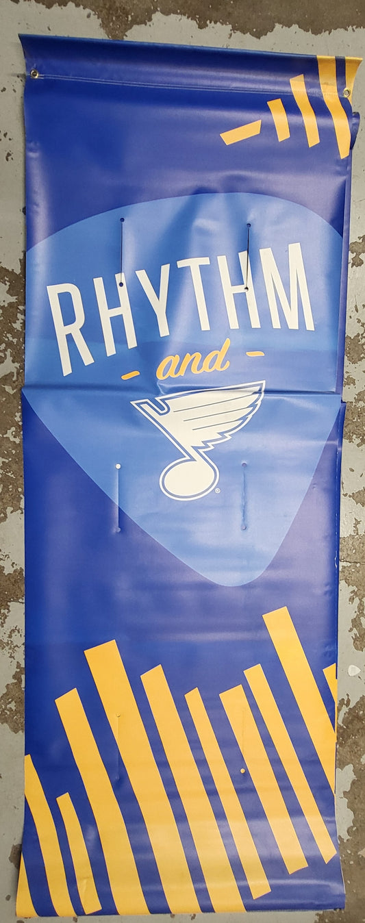 "Rhythm and Blues" Navy Blue Street Pole Banner