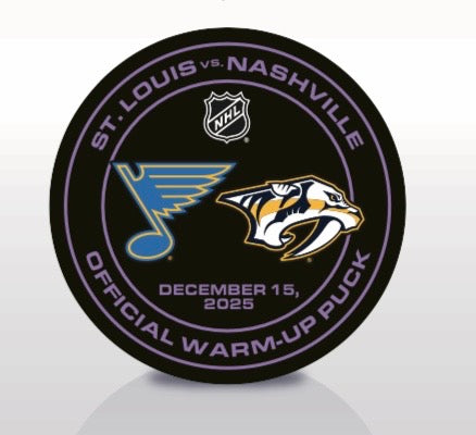 Dec. 15 vs. Nashville Warm-Up Puck - Hockey Fights Cancer