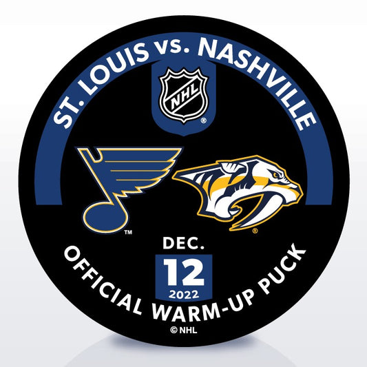 Blues vs. NSH 12/12 Warm-Up Puck