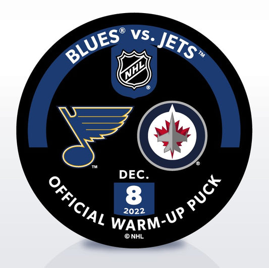 Blues vs. WPG 12/8 Warm-Up Puck