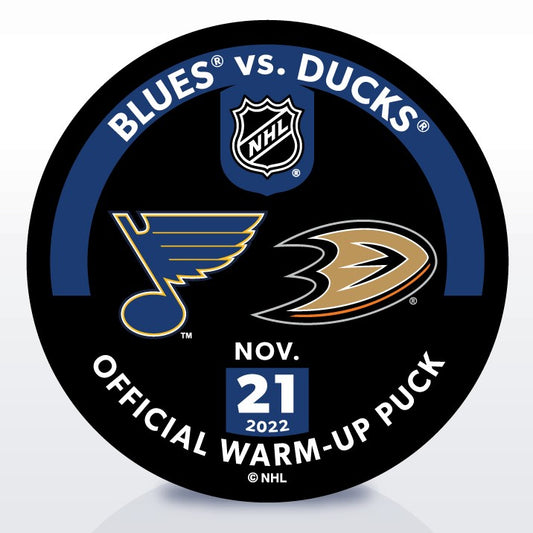 Blues vs. ANA 11/21 Warm-Up Puck